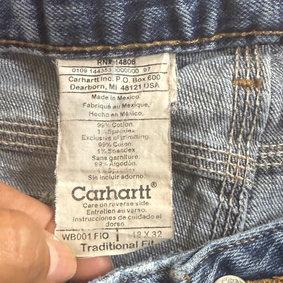 Carhartt Women's Straight Leg Jeans - Blue - Picture 8 of 8